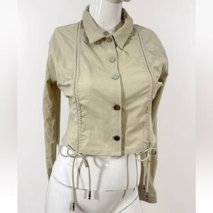 Maniere De Voir Cropped Blazer Jacket Button Front Size UK 14/US 10